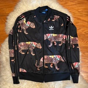 ADIDAS special edition track jacket, xs, leopard print